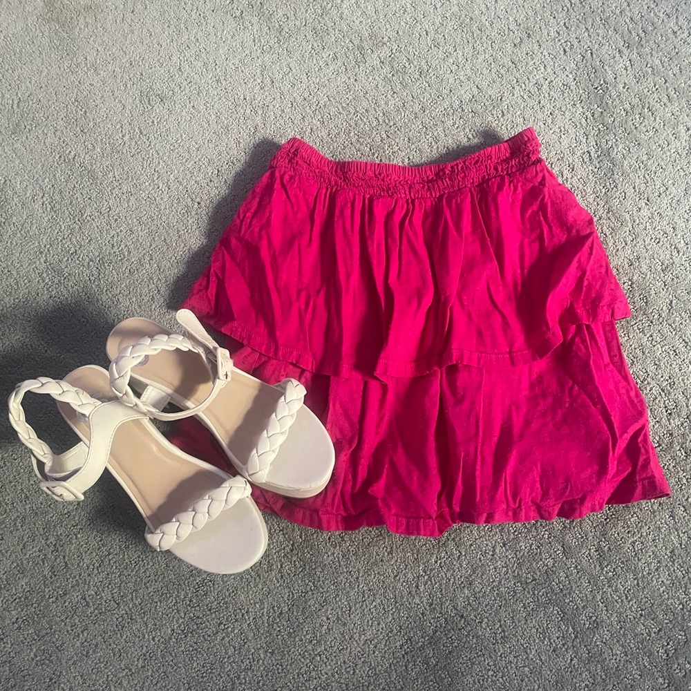 Old Navy Fuchsia Layered Mini Skirt
